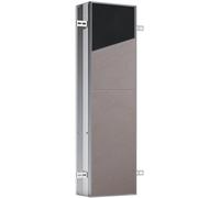 emco asis module plus, module WC - modèle encastré, avec une tablette en verre, une tablette métallique, prise de courant, contacteur de porte et éclairage LED, charnière de porte gauche/droite interc