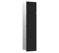 emco asis module pure module WC, façade en bois en deux parties, encastré, butée gauche, 730x170mm, avec compartiment pour rouleau de réserve, 975551400