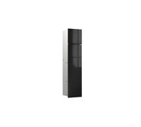emco asis module pure WC, montage encastré, charnière de porte à droite, façade en verre en deux parties, 730x170mm, avec compartiment pour rouleau de réserve, 975527501, Couleur: Noir