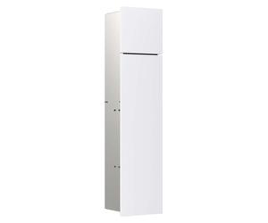 emco asis module pure WC, montage encastré, charnière de porte à droite, façade en verre en deux parties, 730x170mm, avec compartiment pour rouleau de réserve, 975528401