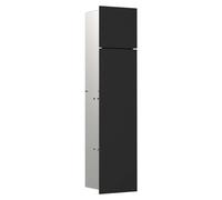 emco asis module pure WC, montage encastré, charnière de porte à gauche, façade en verre en deux parties, 730x170mm, avec compartiment pour rouleau de réserve, 975528500