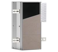 emco asis modules plus : module WC encastré, deux compartiments pour papier toilette, pour rouleau de réserve ou boîte pour lingettes humides, ouverture à gauche, 975611002