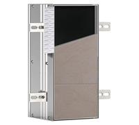 emco asis modules plus : module WC encastré, deux compartiments pour papier toilette, pour rouleau de réserve ou boîte pour lingettes humides, ouverture à droite, 975611003