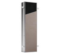 emco asis modules plus : module WC encastré, tablette en verre, tablette métallique, prise de courant, interrupteur de contact de porte et éclairage à LED, sens d'ouverture réversible (gauche/droite),