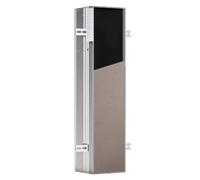 Emco Asis Plus 975611007 Module 658 mm (charnière de Porte Droite, Brosse intégrée, carrelée, modèle encastré, Compartiment pour Papier Toilette) Aluminium Normal
