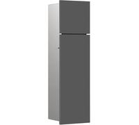 EMCO Asis Pure 975551503 Module d'armoire encastré pour Salle de Bain comme Porte-Papier Toilette et Porte-Brosse WC avec Fonction Push to Open, Gris Mat, butée à Droite