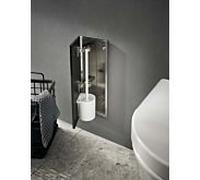Emco Asis pure encastré WC - garniture de toilette 975551404 170x435mm, charnière de porte à gauche, noir mat