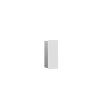 Emco Asis Pure Module Brosse WC encastré, Armoire de Salle de Bain avec Brosse WC, Armoire Haute avec Fonction Push to Open et butée à Gauche, Blanc Mat