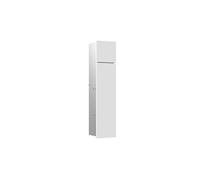 Emco ASIS Pure Module d'armoire encastré pour Ensemble de brosses de Toilettes, Armoire de Salle de Bain avec Porte-Papier Toilette et Compartiment, Armoire Haute Push to Open, butée à Gauche, Blanc