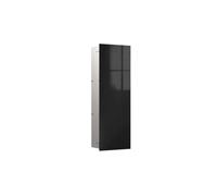 emco asis pure Module d'armoire, montage encastré, charnière de porte à droite, façade en verre, 730x250mm, 2 étagères en verre, 975527507, Couleur: aluminium/noir