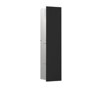 Module WC emco asis pure, montage encastré, charnière de porte à droite, façade en verre sur toute la longueur, 730x170mm, avec compartiment pour rouleau de réserve, 975528511, Couleur: Noir Mat