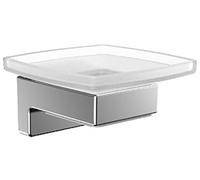 emco cue porte-savon chromé avec verre cristal, 323000100