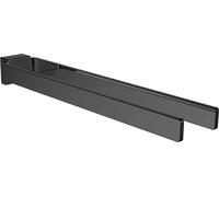 emco cue porte-serviettes, 2 bras, fixe, 431mm, noir, 325013343