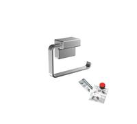 emco cue support de papier toilette bundle composé d'un porte-papier toilette sans couvercle et d'un set de colle, 010-8703
