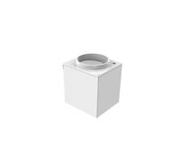 emco evo 450 lavabo pour invités, blanc optique, 450x450x508mm, 958227411, Exécution: trou de robinetterie à droite, poignée à gauche