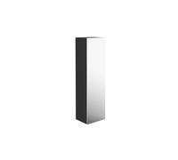emco evo Armoire haute, 1500mm, miroir double, ferrure Tip-on, 4 étagères en verre, éclairage LED à l'intérieur, 957950901, Corps: Noir brillant