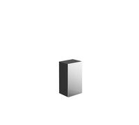 emco evo Armoire mi-haute, 750mm, miroir double, ferrure Tip-on, 2 étagères en verre, éclairage LED à l'intérieur, 957950903, Corps: Noir brillant