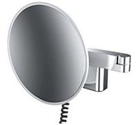 miroir de rasage / cosmétique LED Emco evo 109506040 chromé , grossissement chromé , Ø 209 mm, 2 bras, rond, connecteur