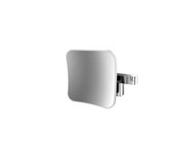 Emco Evo Miroir cosmétique et de Rasage à LED sur Double Bras articulé, Miroir cosmétique carré avec éclairage pour Montage Mural, Miroir grossissant à intensité Variable (5 Fois)
