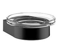 Emco Flow porte-savon 273013300 noir, verre cristal clair