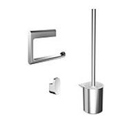 Emco Flow WC -Set 279800101 chromé , porte-papier, garniture de toilette et Haken
