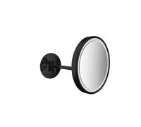 emco LED miroir de rasage et de maqu'illage, à un bras, branchement direct, rond, 109413308, Couleur: Noir