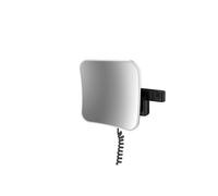 emco LED miroir de rasage et de maqu'illage, grossissement 5x, rectangulaire, double bras articulé, câble spiralé, prise, 109513351, Couleur: Noir