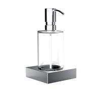 Emco Liaison 182100102 Distributeur de Savon Liquide en Verre Cristal chromé Taille Unique 240 ML
