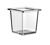 Emco Liaison Bol en verre carré pour rails en verre transparent profond