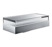 Emco Distributeur de savon liquide Liaison 182100104 mural, gobelet verre cristal 250 ml chromé