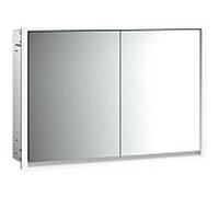 emco loft Armoire de toilette avec éclairage, 1000mm, 2 portes, modèle à encastrer, aluminium/miroir, 979805113, Exécution: 2 portes