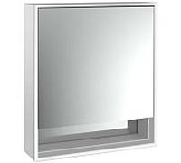Emco Loft armoire à miroir éclairée en saillie 979805200 600x733mm, avec compartiment inférieur, LED, arrêt à gauche, aluminium/ Spiegel