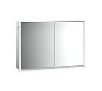 emco loft Armoire de toilette avec éclairage, 1000mm, 2 portes, modèle à encastrer, aluminium/blanc, 979806113, Exécution: 2 portes