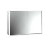 Emco Loft armoire à miroir éclairée à encastrer 979805117 1000x733mm, LED, 2 portes, porte large à gauche, aluminium/ Spiegel