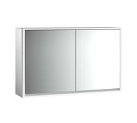 emco loft Armoire de toilette avec éclairage, 1300mm, 2 portes, modèle apparent, 979805120, Couleur: aluminium/miroir