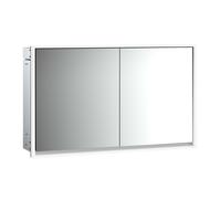 emco loft Armoire de toilette avec éclairage, 1300mm, 2 portes, modèle encastré, 979805121, Couleur: aluminium/miroir