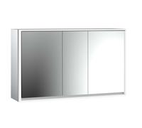 emco loft Armoire de toilette avec éclairage, 1400mm, 3 portes, modèle apparent, 979805124, Couleur: aluminium/miroir