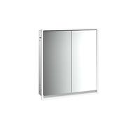 Emco Loft armoire à miroir éclairée à encastrer 979805105 600x733mm, LED allround, 2 portes, aluminium/ Spiegel