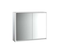 emco loft armoire de toilette lumineuse, 800mm, 2 portes, modèle apparent, aluminium/blanc, 979806106, Exécution: 2 portes