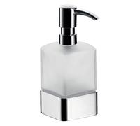 Emco Loft 052101600 Distributeur de savon liquide, cristal satiné, doseur plastique type mural
