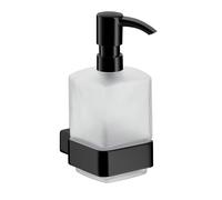 Distributeur de savon EMCO loft, partie en verre satiné, pompe en plastique noir, 1 pièce.