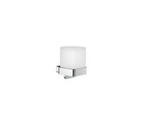 Emco LOFT Distributeur de Savon Mural en métal et Verre Cristal - Distributeur de Savon Liquide de qualité supérieure avec actionnement par Le Bas, chromé et satiné