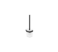 emco loft ensemble brosse de toilette, modèle mural, verre cristal satiné, 051500500, Couleur: Chrome noir brossé