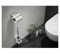 emco loft ensemble brosse de toilette, modèle mural, verre cristal satiné, 051501600