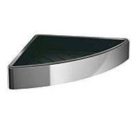 Emco Loft panier éponge d'angle 054500503 chromé /noir, largeur 179mm, avec insert en plastique