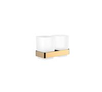 emco loft Porte-verre double, verre cristal satiné, modèle mural, 052500700, Couleur: Or poli