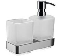 Emco Loft support à verre 053100100 chromé , support à verre et chromé savon liquide
