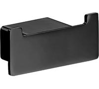 Emco Loft Support Mural Double en Aluminium Facile d'entretien pour 2 Crochets Porte-Serviettes minimalistes à Visser Noir Normal