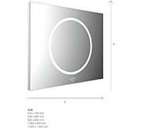 Emco Mi 240+ miroir lumineux LED 106045007000200 450 x 700 mm, avec une découpe lumineuse ronde