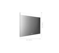 Emco Mi 250+ miroir lumineux LED 107140007000300 1400 x 700 mm, avec large découpe de lumière continue en haut
